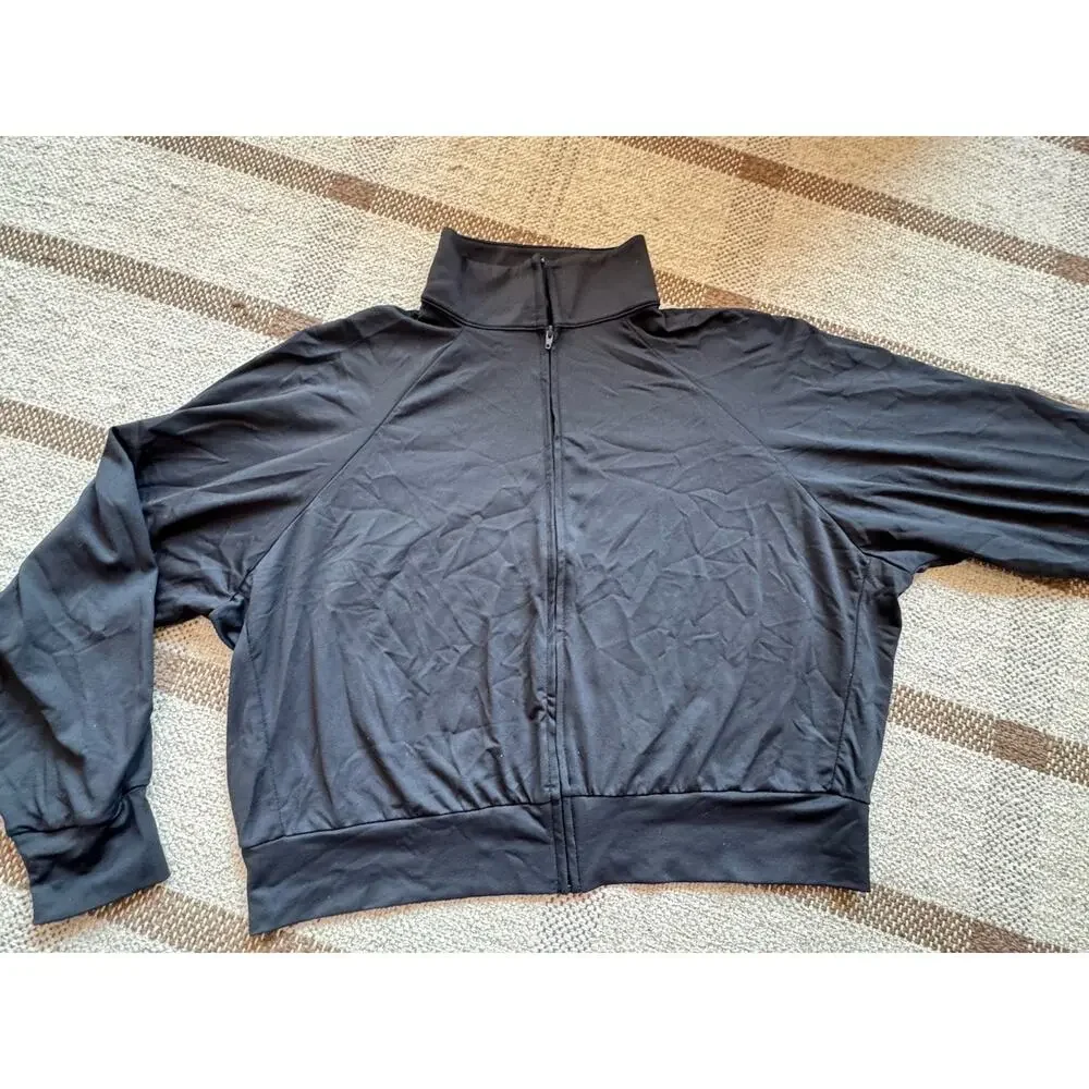 Nike Skims Airy Track Jacket Black XL Women’s Crop 3/4 Sleeve